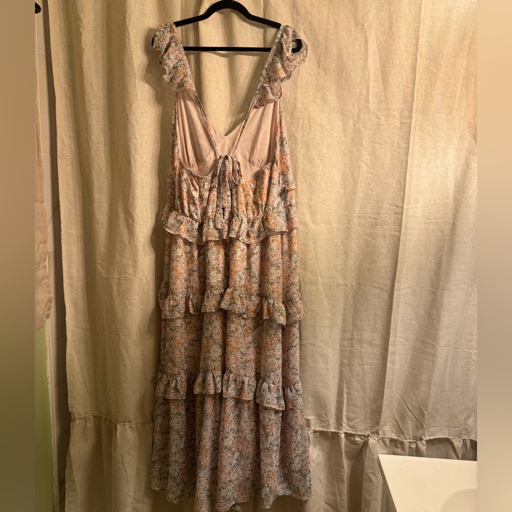 Floral Ruffle Maxi Dress - Picture 3 of 6